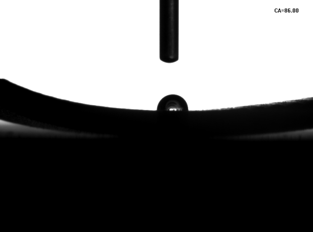 经真空等离子清洗机处理后，PTFE唇形唇片油封的接触角为86°-球速